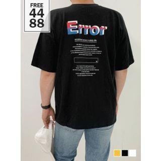 Couple Error Letter-printed T-shirt