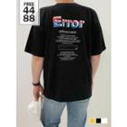 Couple Error Letter-printed T-shirt