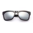 Thick Frame Sunglasses Reflective Lens - Frame - Bright Black - One Size