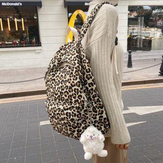 Print Canvas Backpack / Doll Bag Charm / Set