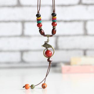 Ceramic Segment Pendant Necklace
