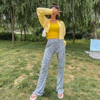 Multicolor Boot-cut Pants