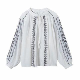 Tassel Embroidered Blouse