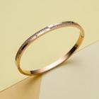 Stainless Steel Bangle Rose Gold - One Size
