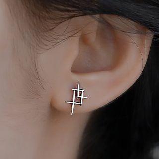 Star Sterling Silver Earring 1 Pair - Star Sterling Silver Earring - Silver - One Size