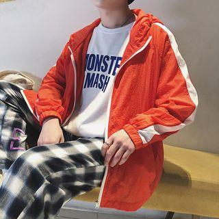 Couple Matching Printed Zip-up Light Jacket
