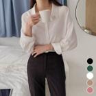 Loose-fit Colored Silky Shirt
