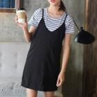 Set: Striped T-shirt + Strappy Dress