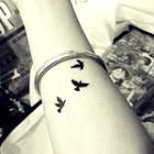 Swallow Print Waterproof Temporary Tattoo One Piece - One Size
