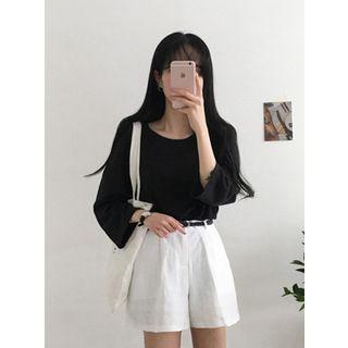 A-line Linen Shorts