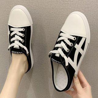 Cap Toe Two-tone Mule Sneakers