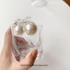 Faux Pearl / Houndstooth Disc Hair Clamp