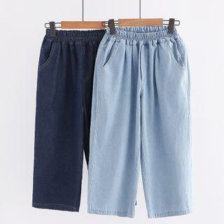 Band-waist Capri Jeans