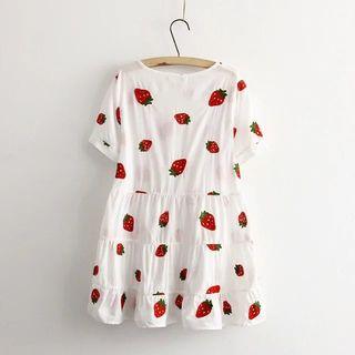 Strawberry Short-sleeve A-line Dress