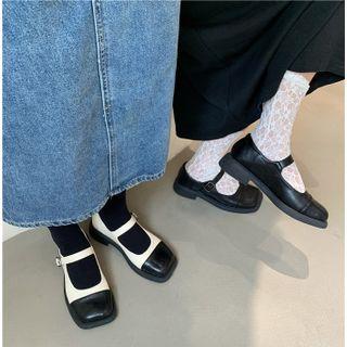 Block Heel Square Toe Mary Jane Shoes