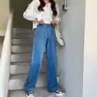 Wide-leg Jeans / Sweater