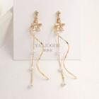 Star Faux Crystal Faux Pearl Fringed Earring