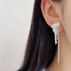 Faux Pearl Irregular Alloy Fringed Earring 1 Pair - Silver - One Size
