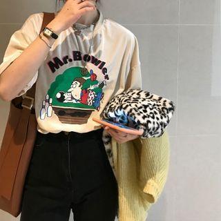 Short-sleeve Print T-shirt Light Almond - One Size