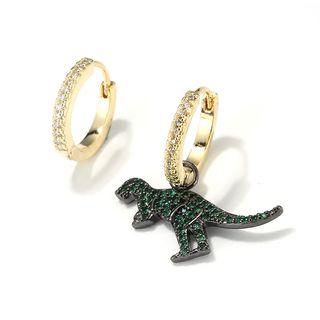 Non-matching Dinosaur Rhinestone Earring