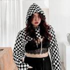 Plaid Cropped Hoodie