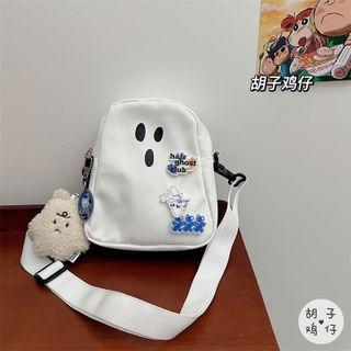 Cartoon Print Mini Crossbody Bag / Bag Charm / Set