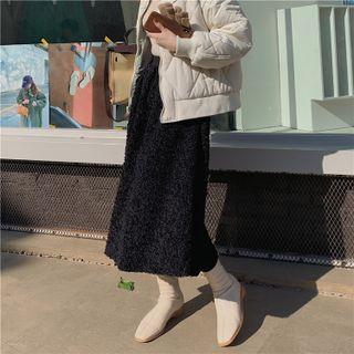 Faux Shearling A-line Skirt