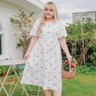 Short-sleeve Floral Midi Smock Dress (various Designs)