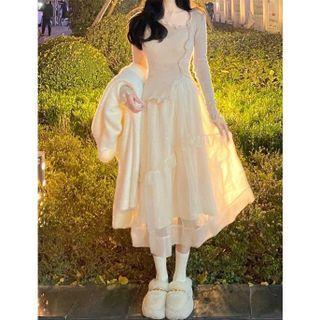 Lettuce Edge T-shirt / Midi A-line Skirt