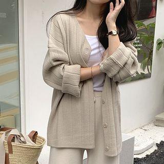 Ribbed Cardigan / Wide Leg Pants