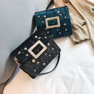 Flap Studded Buckle Cross Bag