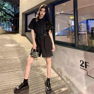Cargo Wide Leg Jumpsuit Black - One Size