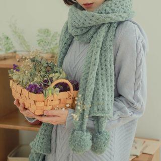 Bobble Knit Neck Scarf