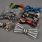 Faux-leather Printed Bow Tie