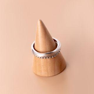 Brushed Layered Ring Silver - One Size