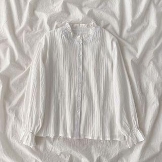 Button-up Blouse White - One Size