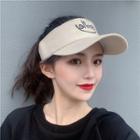Embroidered Lettering Open Top Baseball Cap