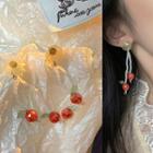 Fruit Fringed Earring 1 Pair - 2050a - Red - One Size