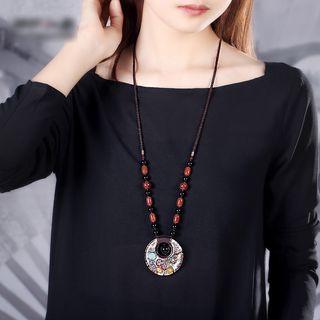 Gemstone Floral Necklace As Shown In Figure - 85cm