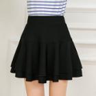 Inset Shorts Double Layered A-line Skirt