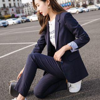 Single-breasted Blazer / Dress Pants / Pencil Skirt / Set