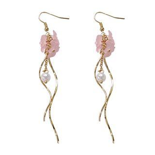 Flower Swirl Fringed Earring