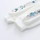 Floral Embroidery Letter Hoodie White - One Size