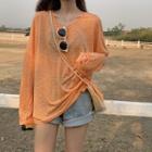 Plain Long-sleeve Light T-shirt
