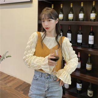 Sleeveless Knit Top Yellow - One Size