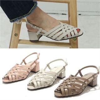 Genuine Leather Cross-strap Sandals