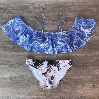 Printed Spaghetti Strap Tankini