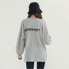Whatever! Letter Patch Sweatshirt