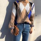 Argyle Sweater Black - One Size