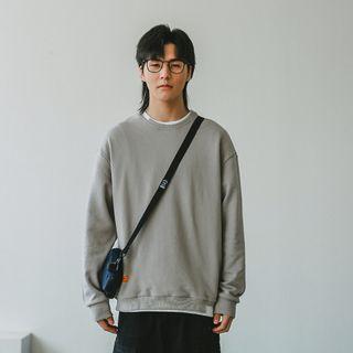 Long-sleeve Two-tone Loose-fit T-shirt